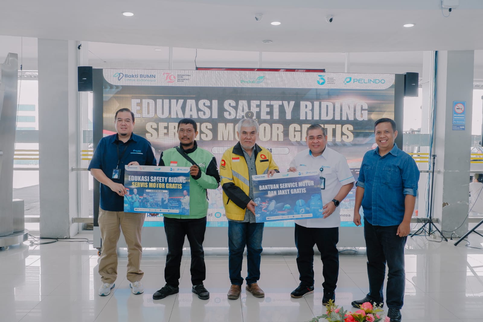 Pelindo Gelar Pelatihan Safety Riding dan Service Motor Gratis Untuk Ojek