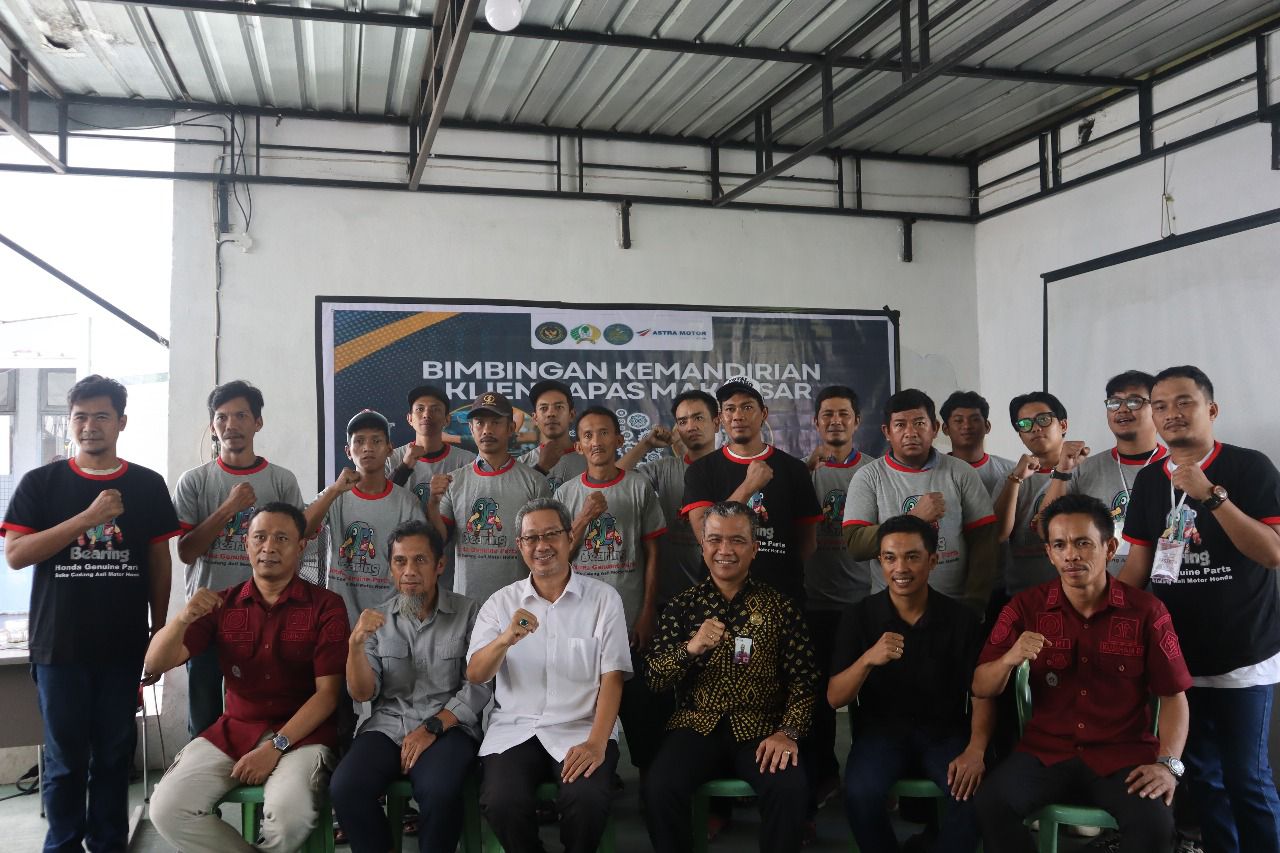 Asmo Sulsel dan Bapas Makassar Kolaborasi Latih Klien Pemasyarakatan di Bidang Otomotif