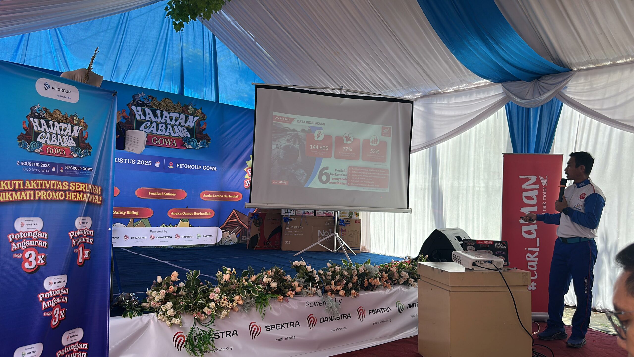 FIFGROUP Gandeng Asmo Sulsel, Edukasi Safety Riding Warnai Hajatan Cabang Gowa