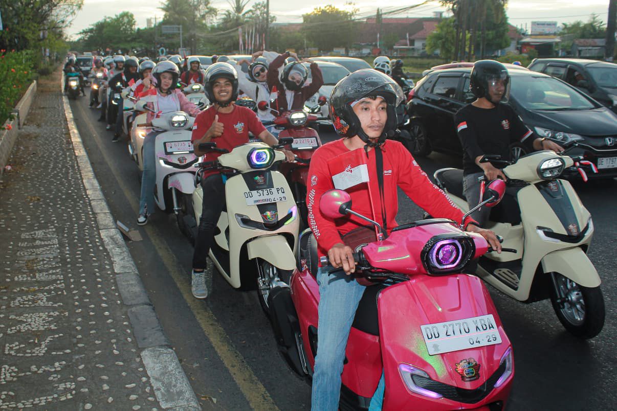 Asmo Sulsel Tekankan Edukasi Safety Riding di Convoy Merdeka Honda Stylo 160