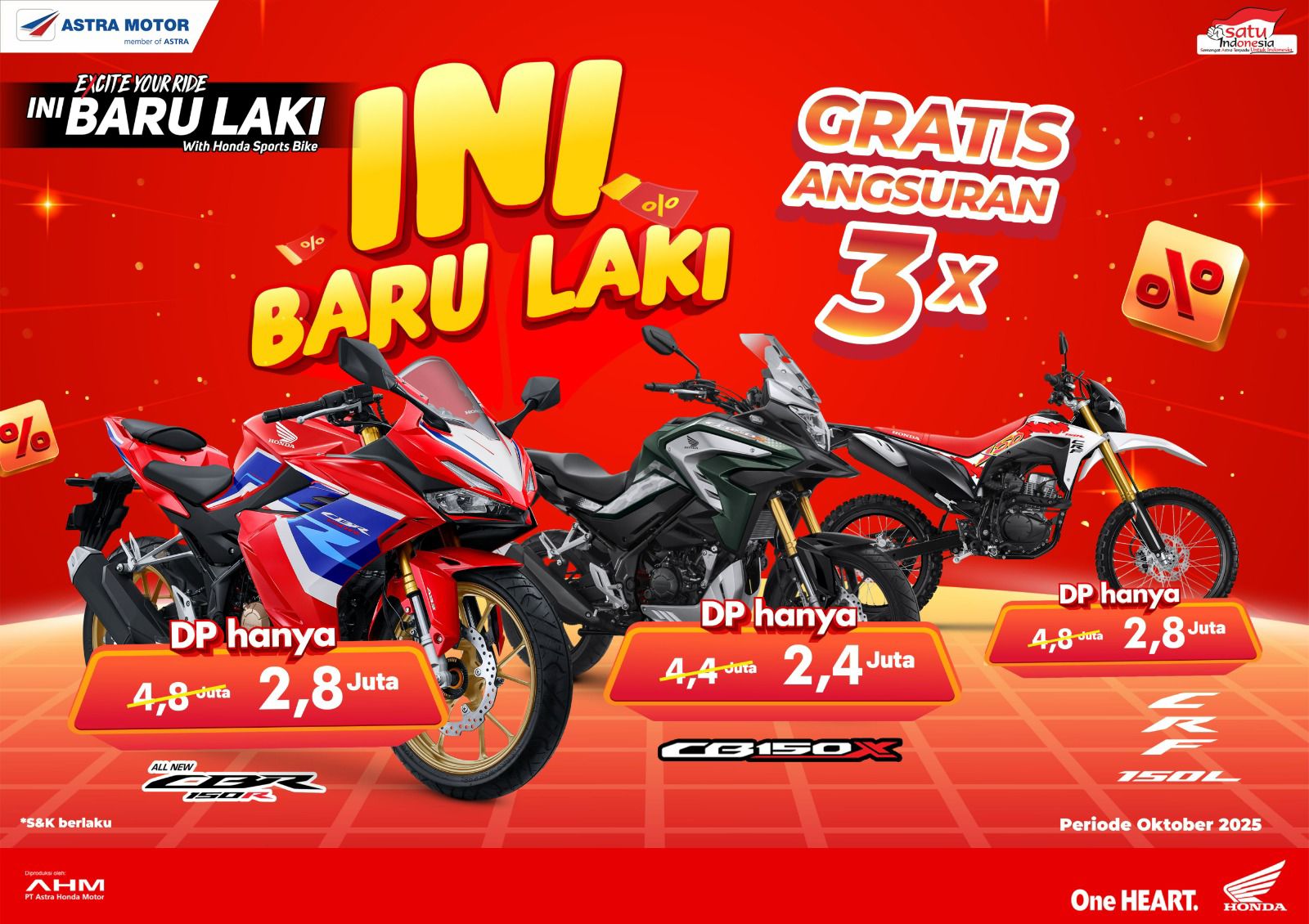 Sport Bike Premium Kini Lebih Terjangkau, Asmo Sulsel Tawarkan DP Hemat dan Bonus Eksklusif