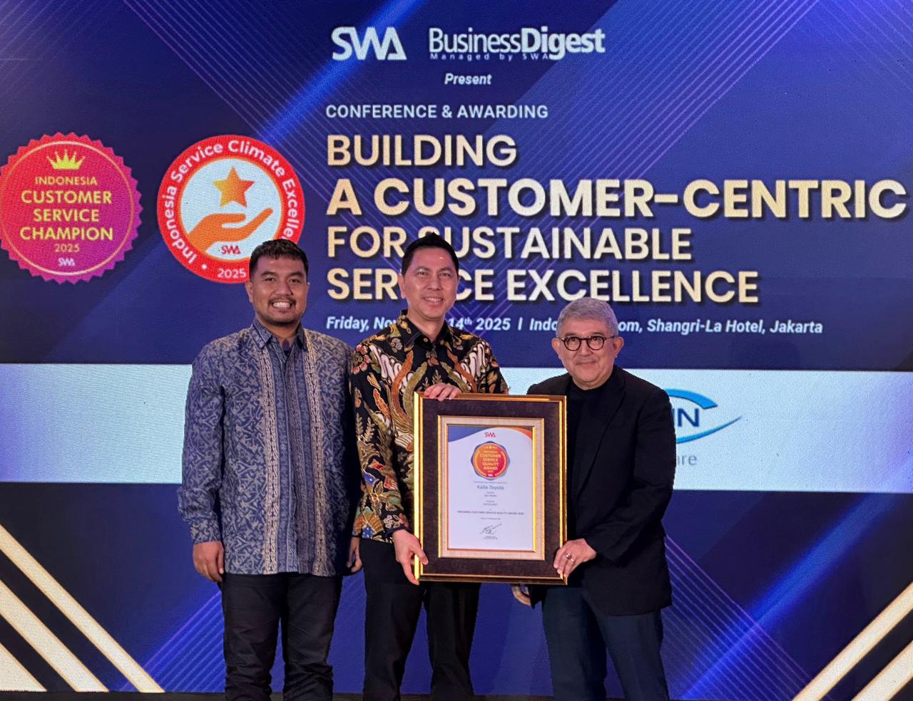 Kalla Toyota Sabet Indonesia Customer Service Quality Award 2025 dengan Predikat Excellent
