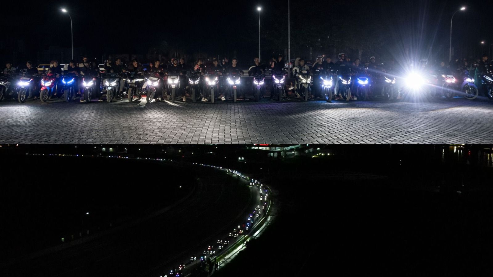 Honda Jagoan Community Night Ride Asmo Sulsel di Makassar, Libatkan 300 Bikers