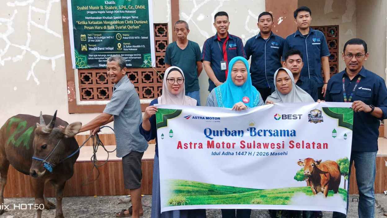Asmo Sulsel Salurkan Hewan Kurban untuk Warga Tamalate di Momentum Idul Adha